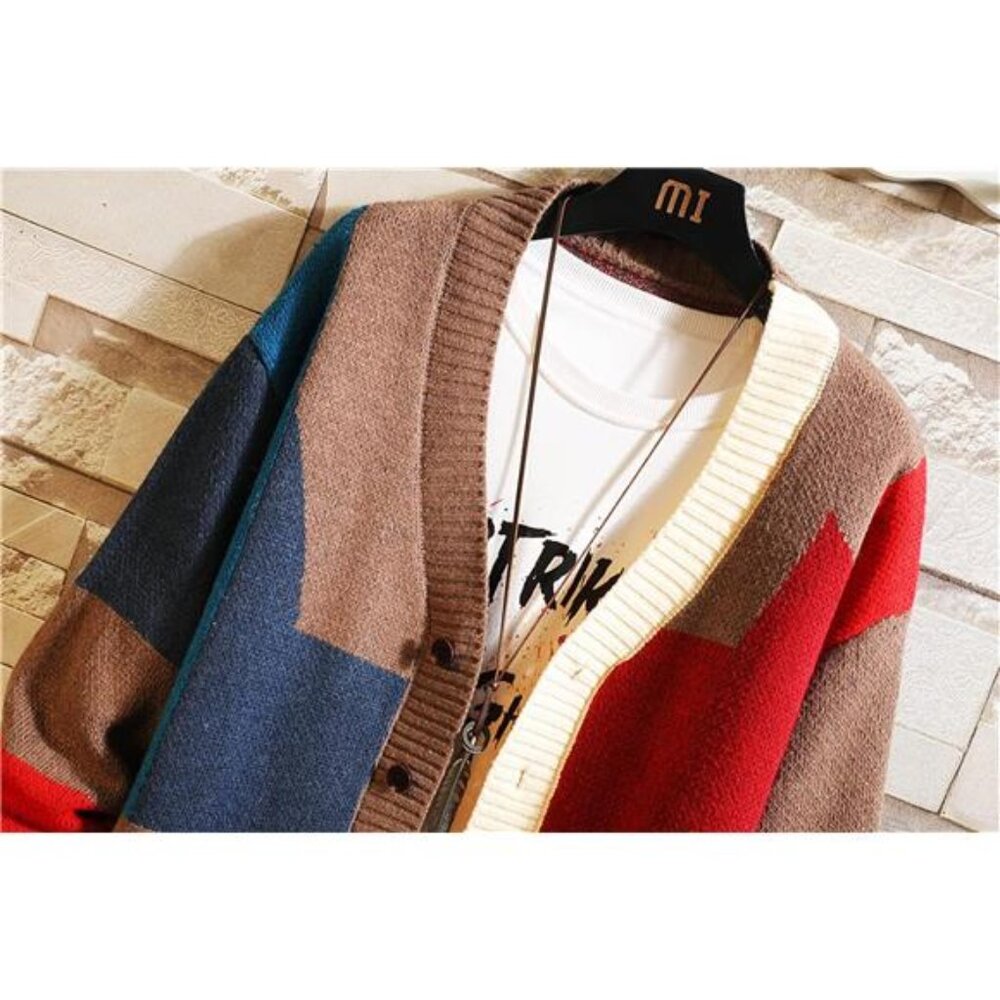 New Men's Soft Knit Long Sleeve Button-Up Cardigan Sweater, Cozy & Stylish - Picture 6 of 7